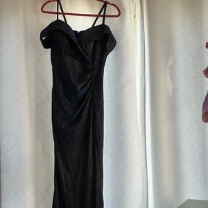 Long dark blue dress for womens